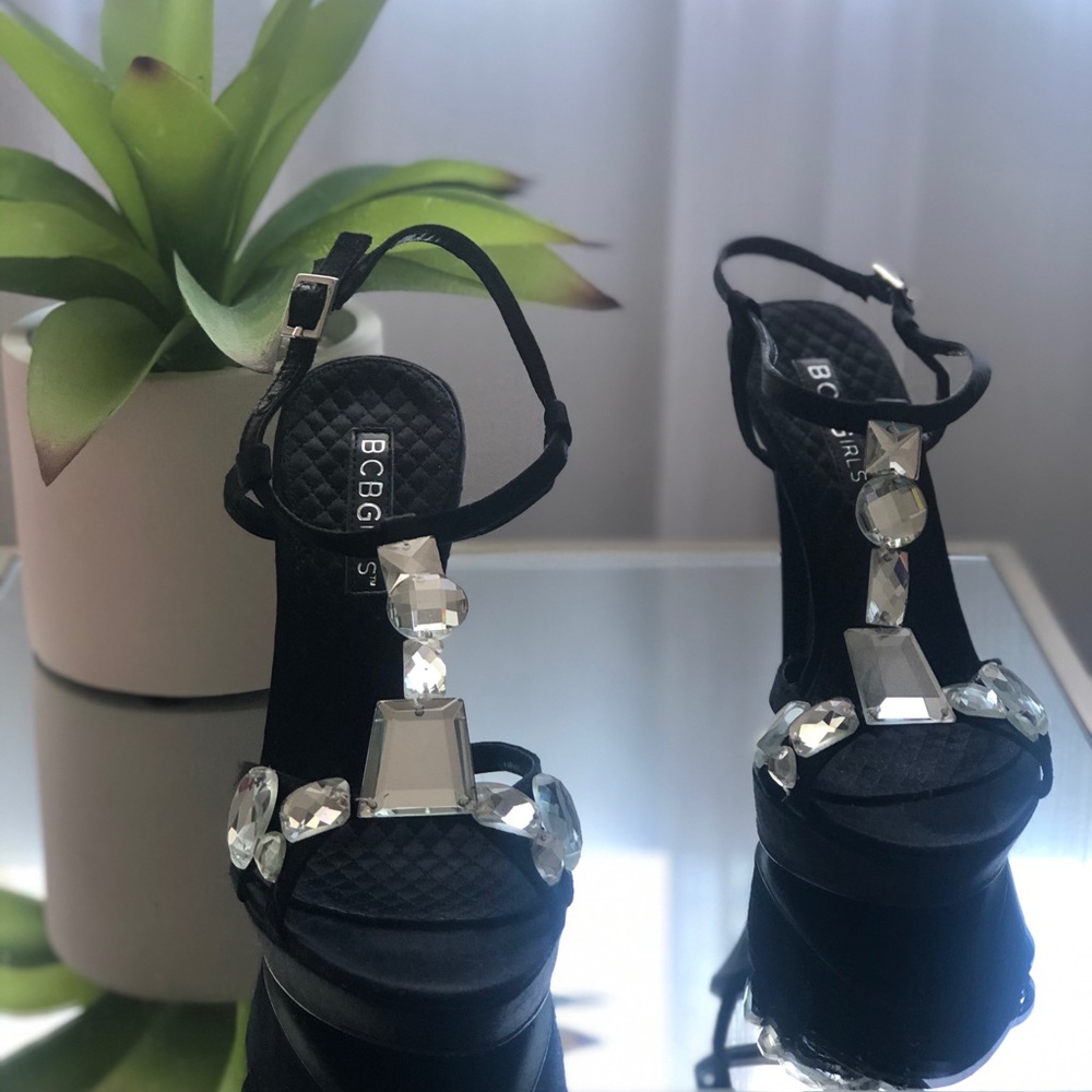 BCBG - Black Strappy High Heels